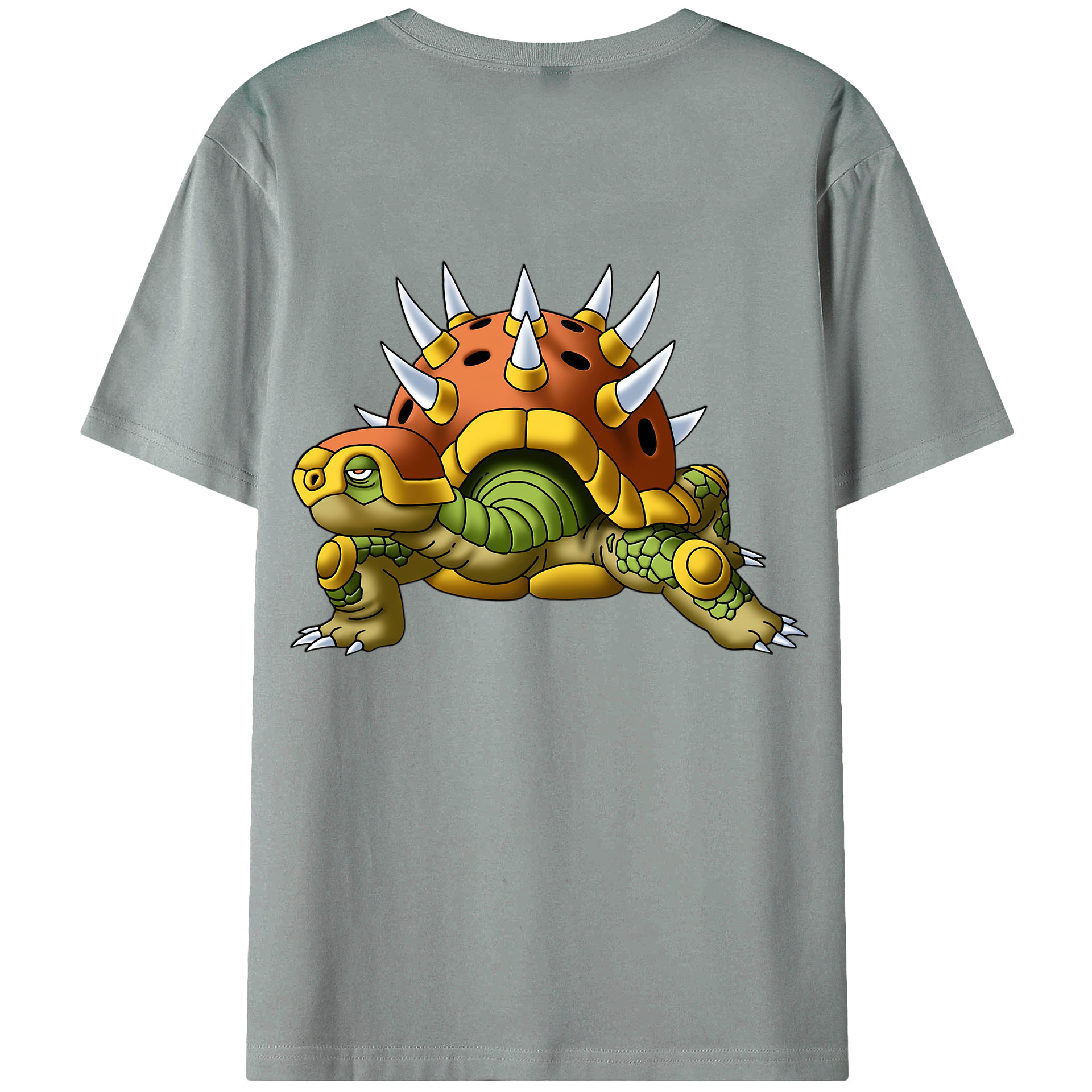 （画像用） ドラゴンクエスト Doragon Kuesuto Dragon Quest 綿100％ メンズ半袖Tシャツ（バックプリント） 通気性